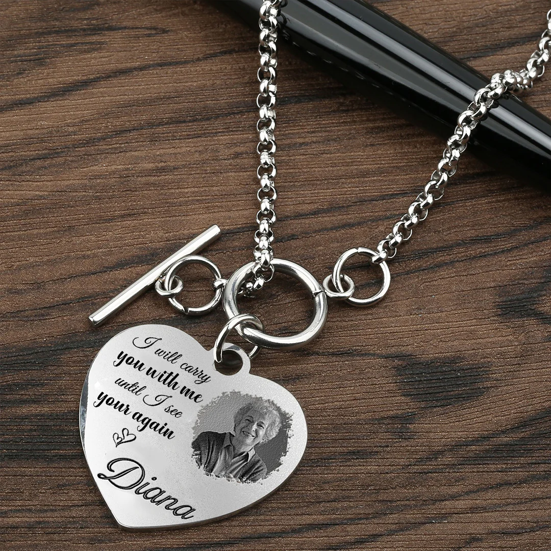 For Love - Photo Name Custom Love Chain Bracelet - Image 5