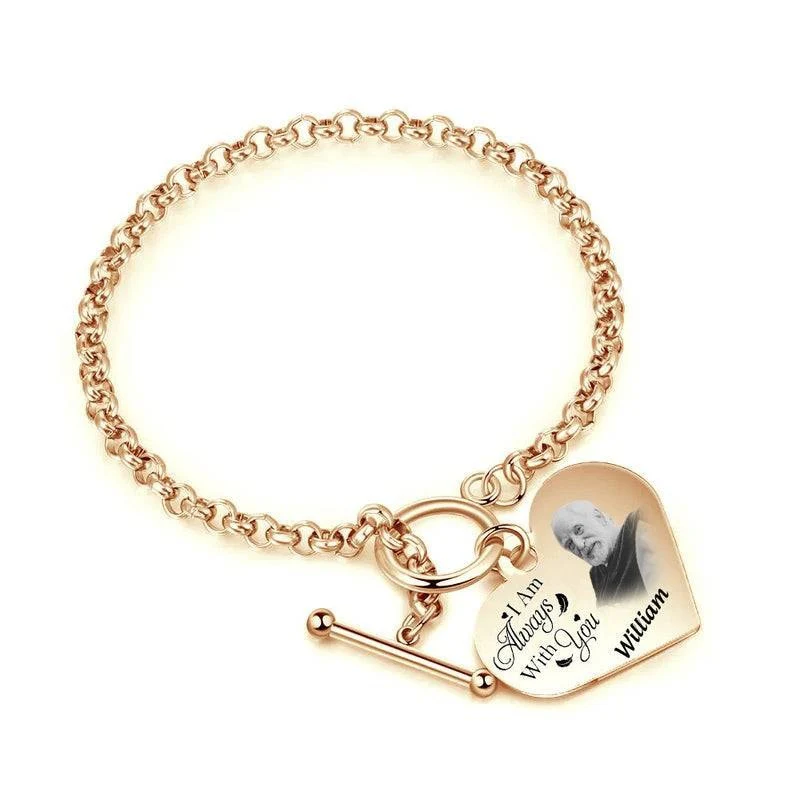 For Love - Photo Name Custom Love Chain Bracelet - Image 8