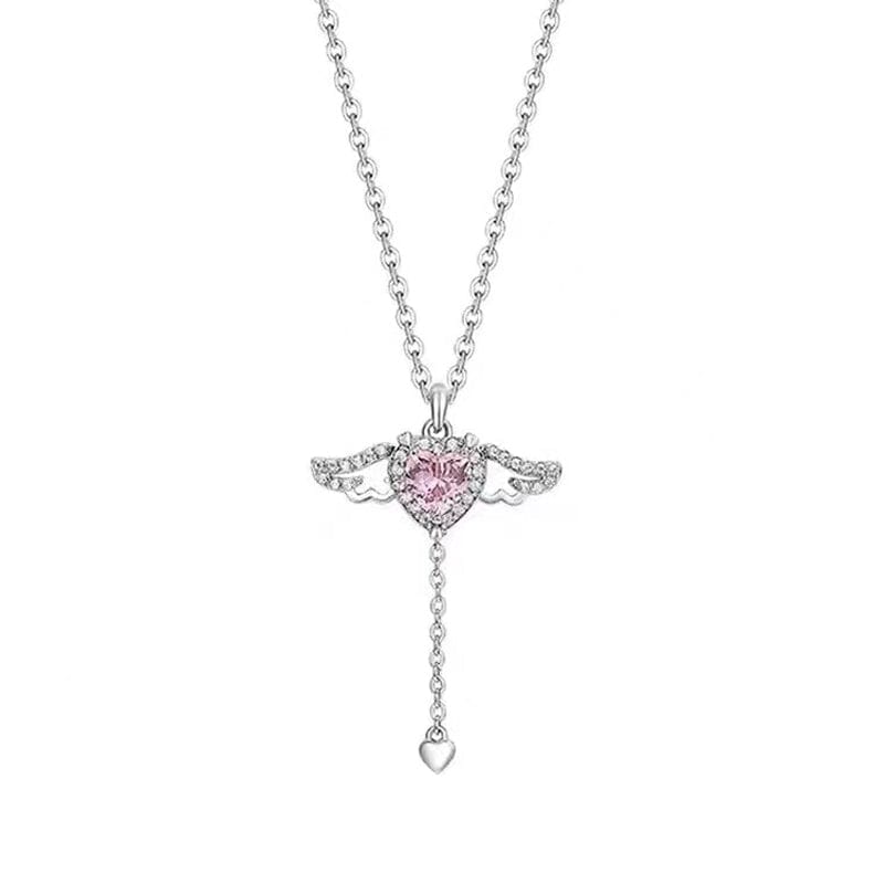🌸2024 Spring Hot Sale✨PINK ANGEL WINGS NECKLACE - Image 7