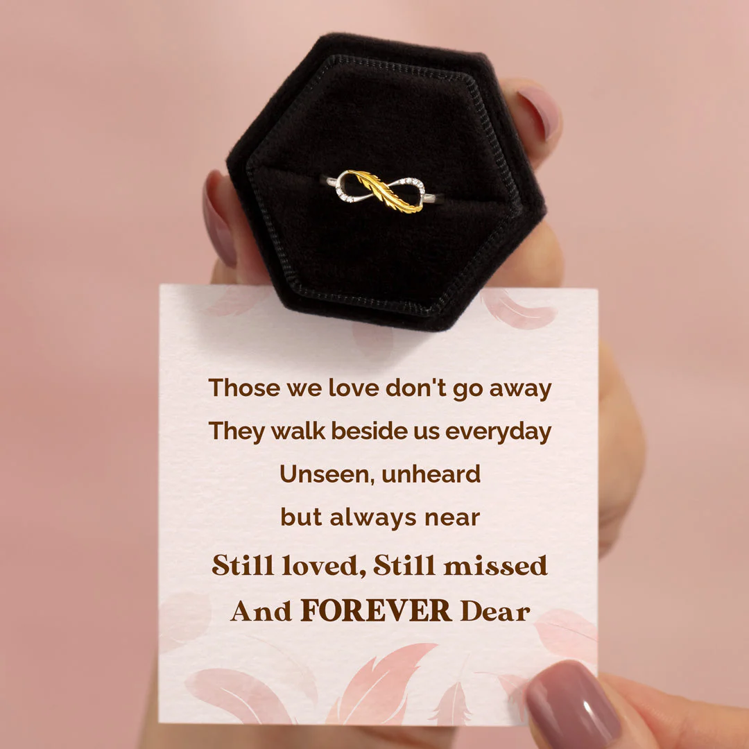 Plume Feather Infinity Ring - Image 3