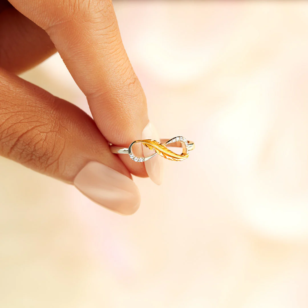 Plume Feather Infinity Ring - Image 4