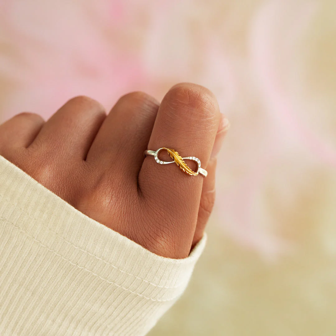 Plume Feather Infinity Ring - Image 5