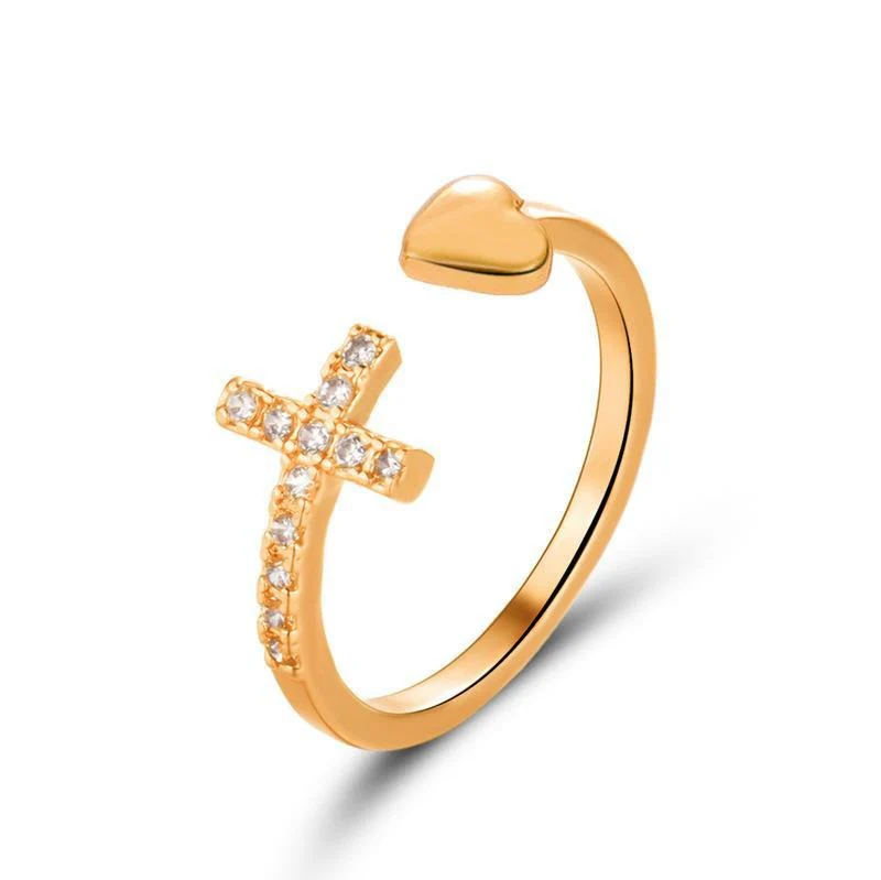 To My Daughter Pray Through It Heart And Cross Ring - Image 9