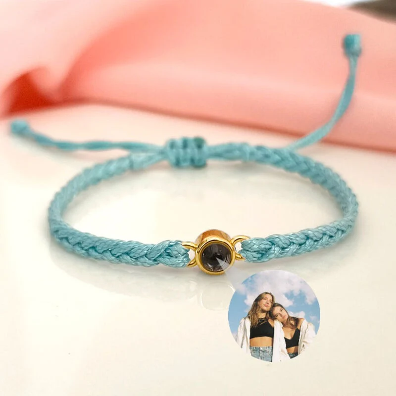 Sterling Silver Personalized Rope Picture Projection Bracelet Sincere Gift - Image 15
