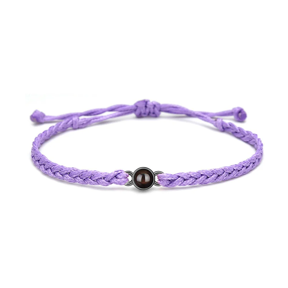 Sterling Silver Personalized Rope Picture Projection Bracelet Sincere Gift - Image 22