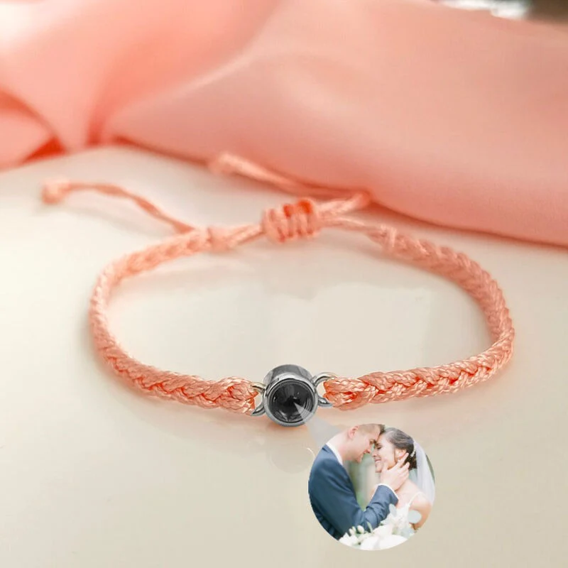 Sterling Silver Personalized Rope Picture Projection Bracelet Sincere Gift - Image 4