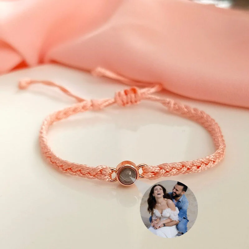 Sterling Silver Personalized Rope Picture Projection Bracelet Sincere Gift - Image 5