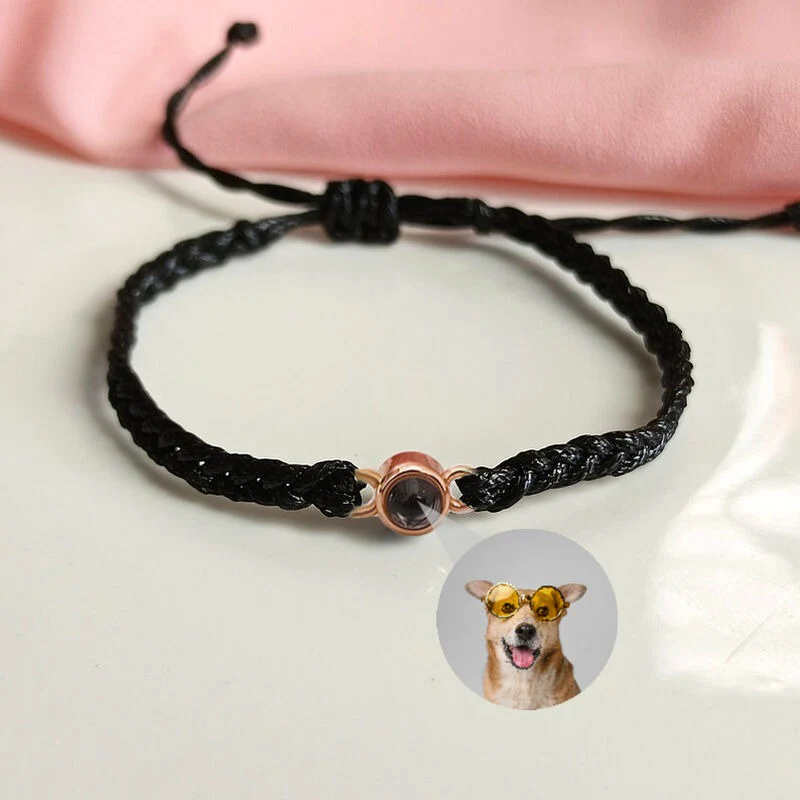 Sterling Silver Personalized Rope Picture Projection Bracelet Sincere Gift - Image 9