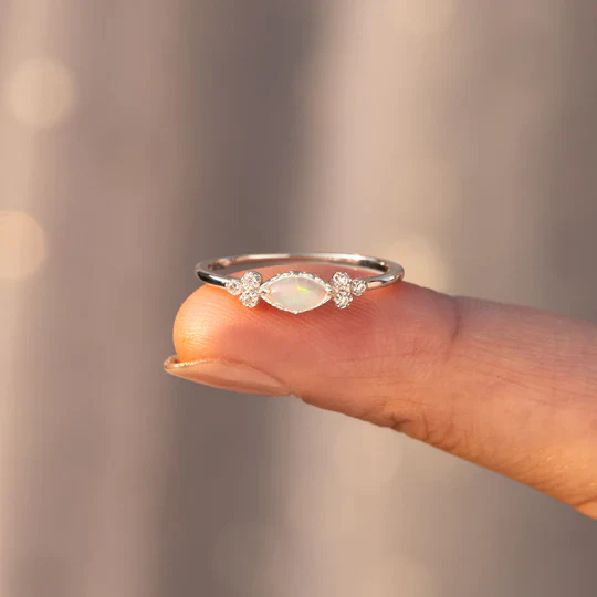 The Purest Love for Mother & Daughter Matching Oval Cut Opal Ring - Image 2