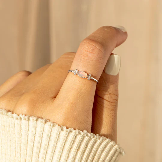 The Purest Love for Mother & Daughter Matching Oval Cut Opal Ring - Image 7