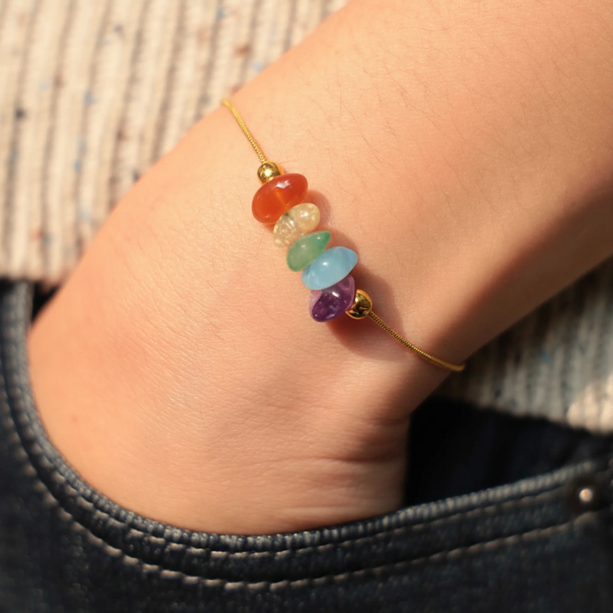 Girl Gang Spell Raw Crystal Bracelet - Image 2