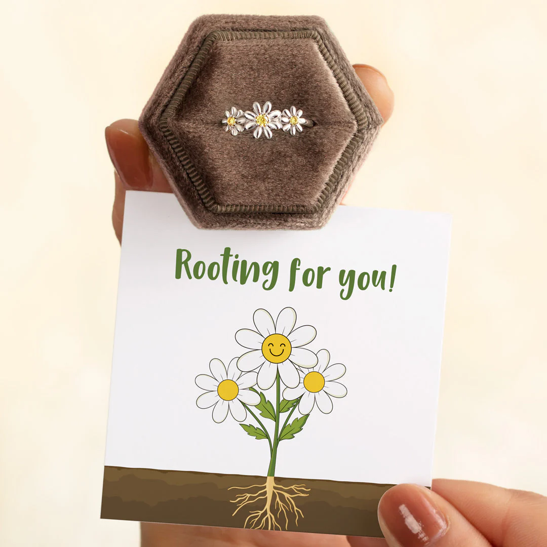 Rooting For You Three Flower Ring - Image 4