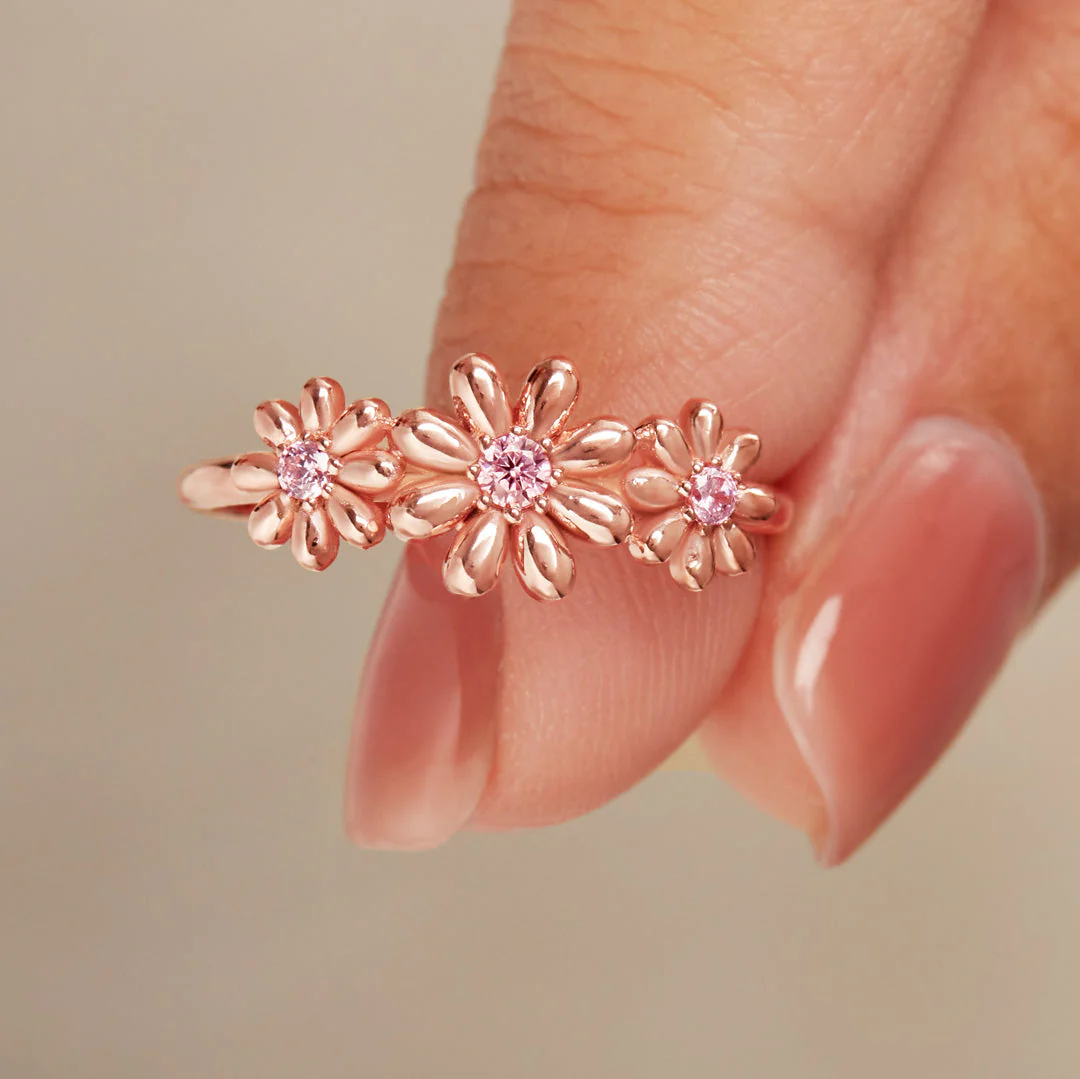 Rooting For You Three Flower Ring - Image 6
