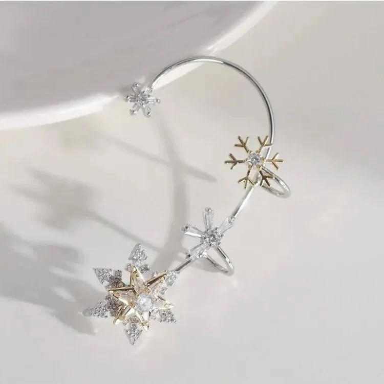 🌸Rotatable Snowflake Zircon Earrings - Image 3
