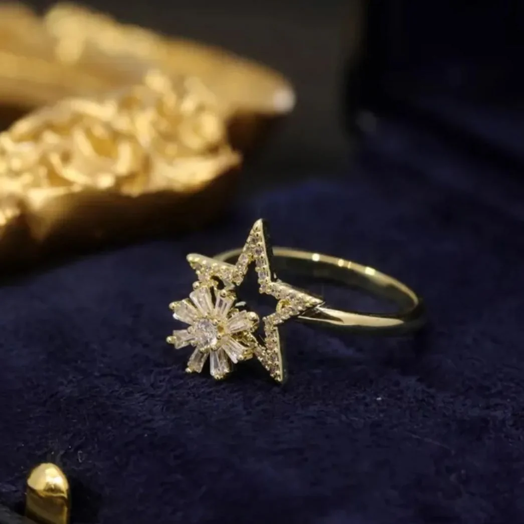 🌸Rotating Star Flower Zircon Earrings - Image 6