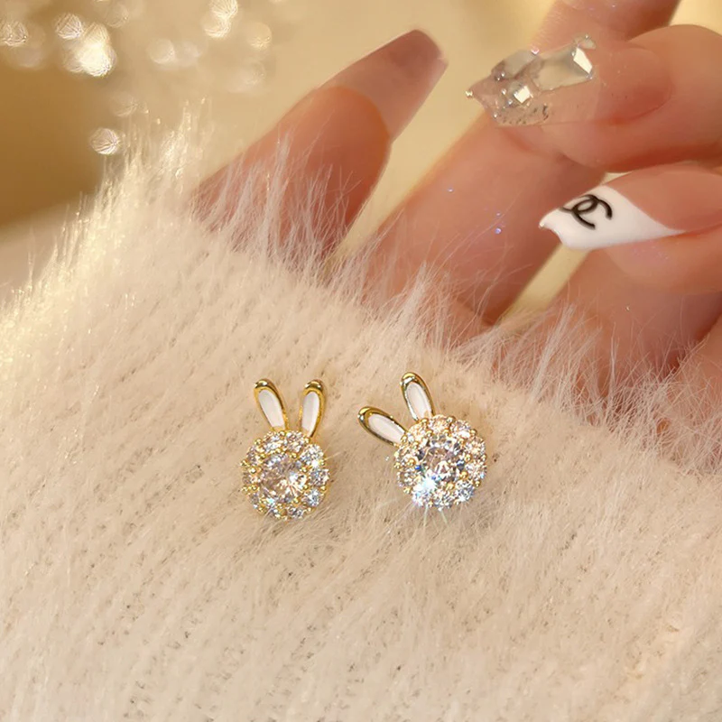 🌸Rabbit Shape Rotating Zircon Earrings - Image 3