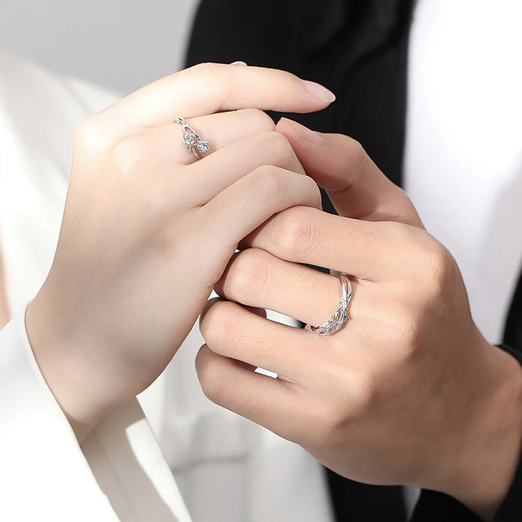 Hot Sale🎁Thorns and Roses S925 Silver Couple Ring - Image 7