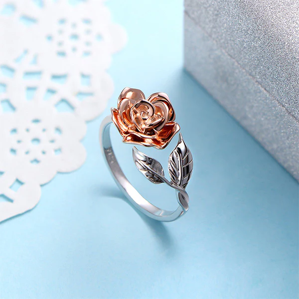S925 Sterling Silver Adjustable Wrap Open Rose Flower Ring - Image 8