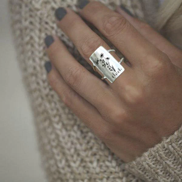 S925 Sterling Silver Flower Butterfly Bee Dragonfly Ring - Image 6