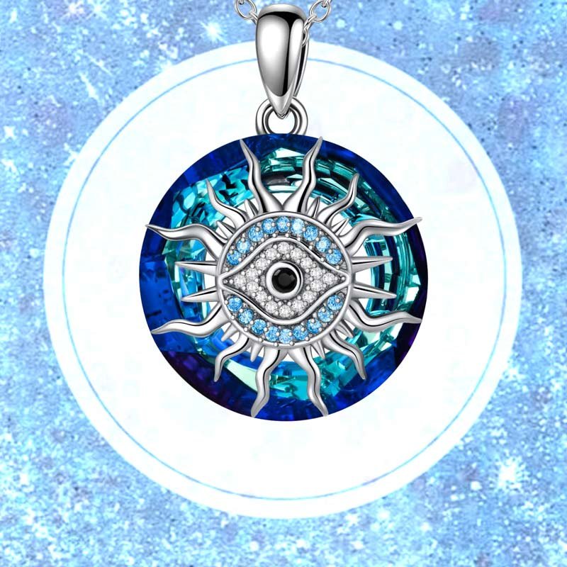 S925 You Always be Protected Crystal Evil Eye Necklace - Image 4