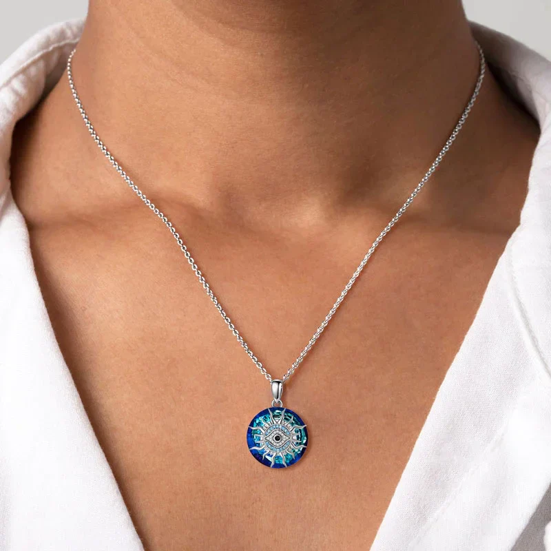 S925 You Always be Protected Crystal Evil Eye Necklace - Image 5