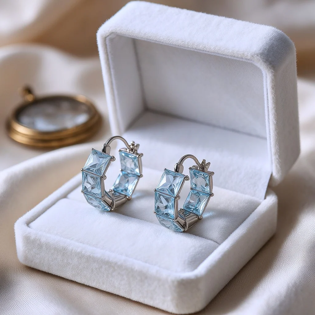 🌊LET US FEEL THE SUNSHINE SEA GLASS CIRCLE EARRINGS - Image 2