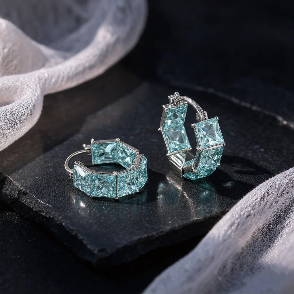 🌊LET US FEEL THE SUNSHINE SEA GLASS CIRCLE EARRINGS - Image 7