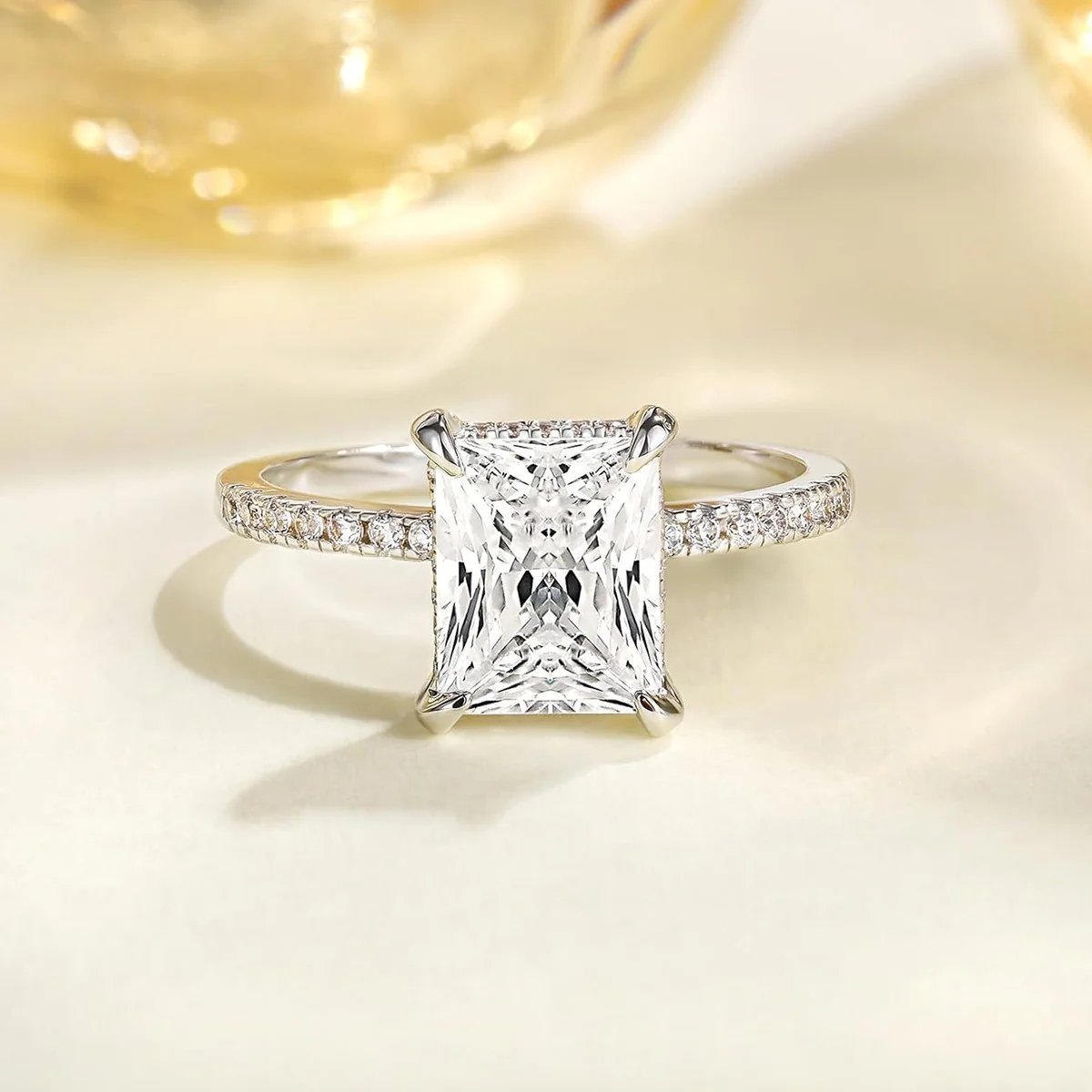 Self Love Radiant Cut Moissanite Ring - Image 4
