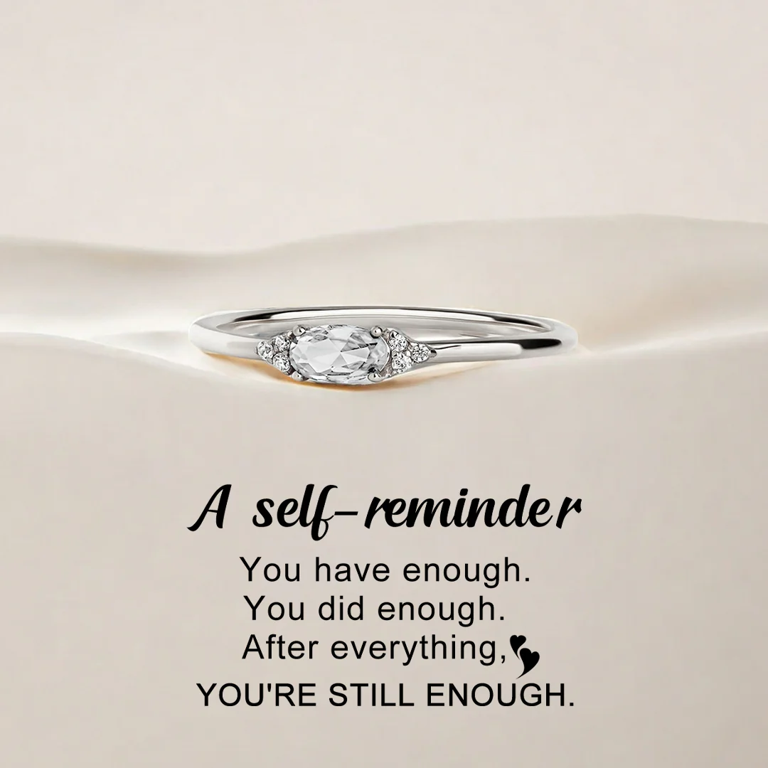 A Self-reminder You Are Still Enough-Diamond Thin Ring