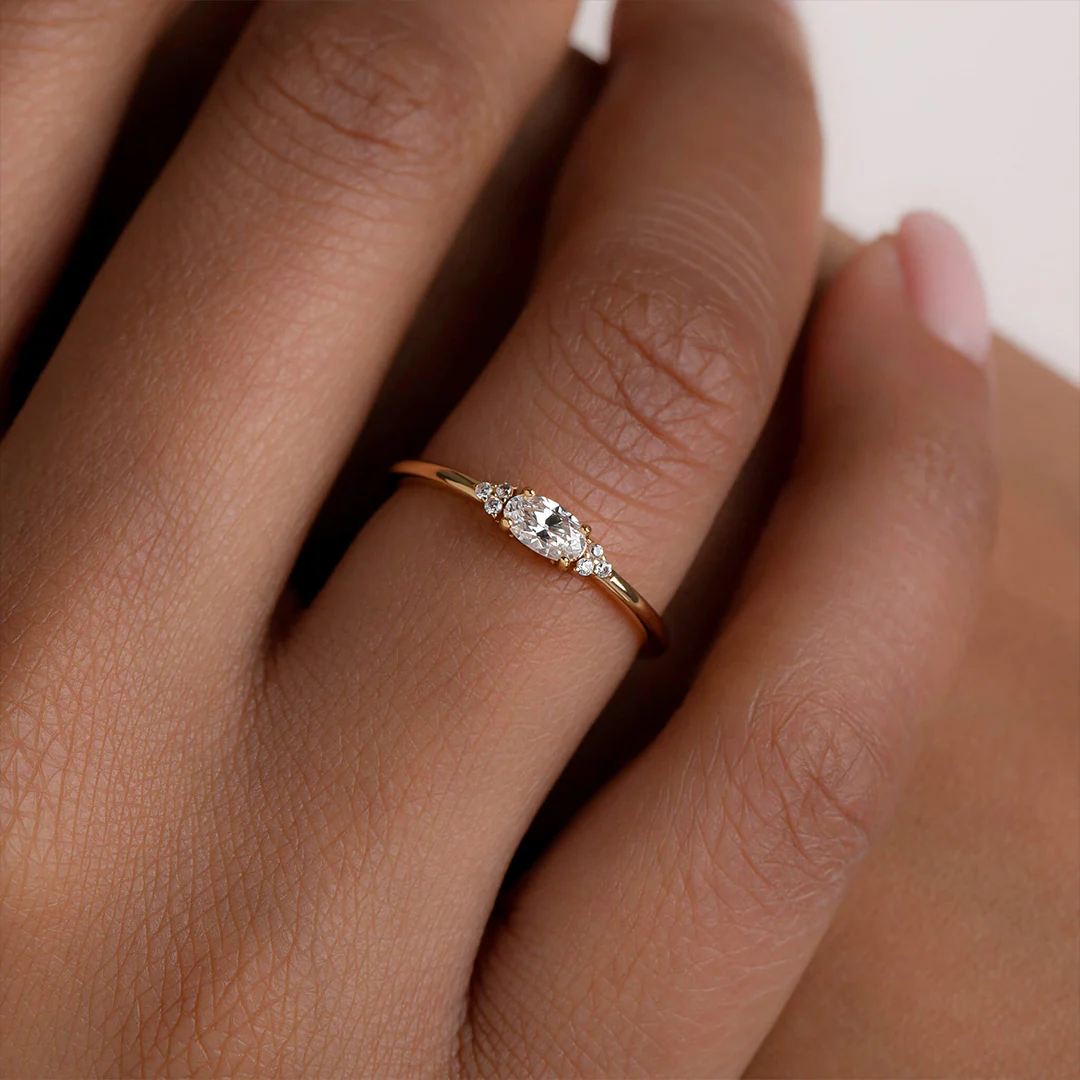 A Self-reminder You Are Still Enough-Diamond Thin Ring - Image 3