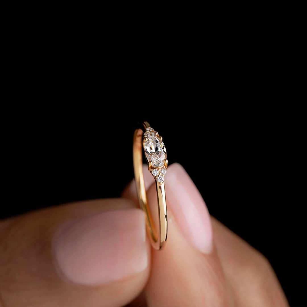 A Self-reminder You Are Still Enough-Diamond Thin Ring - Image 4