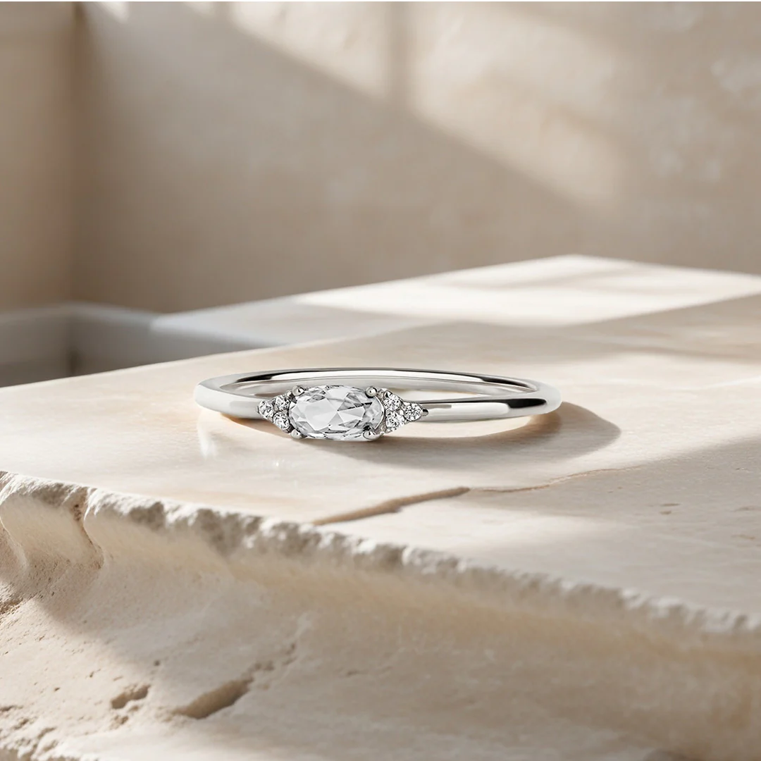 A Self-reminder You Are Still Enough-Diamond Thin Ring - Image 5