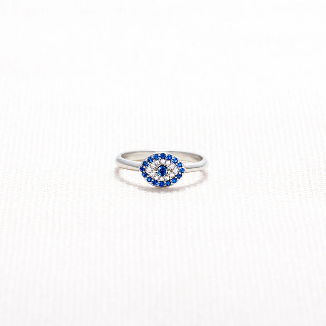 Sending You Good Vibes and Protection Evil Eye Ring - Image 5