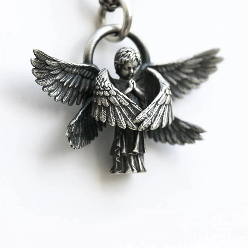 Seraph Angel Pendant Necklace Angel Wings Amulet - Image 3