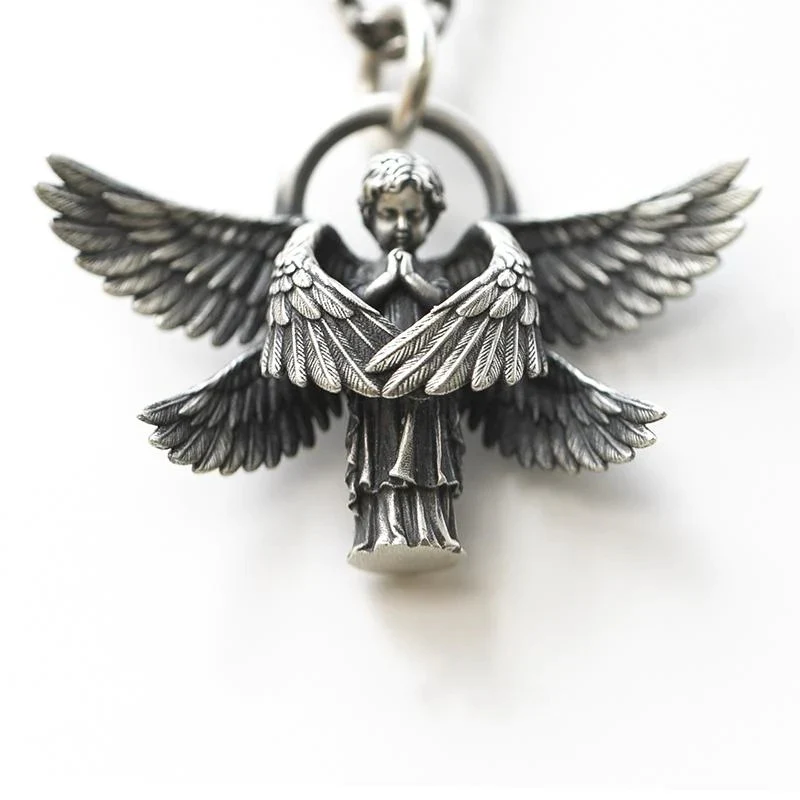 Seraph Angel Pendant Necklace Angel Wings Amulet - Image 4