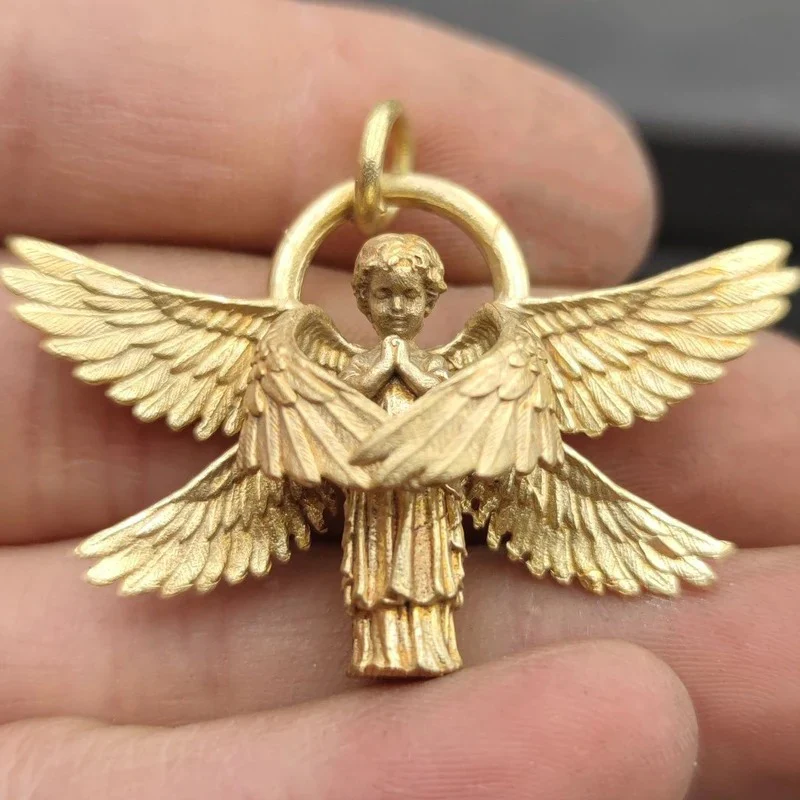 Seraph Angel Pendant Necklace Angel Wings Amulet - Image 5