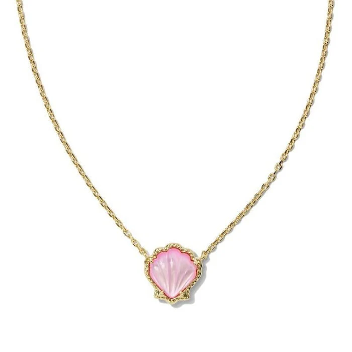 Shell Pendant Necklace in Gold - Image 3