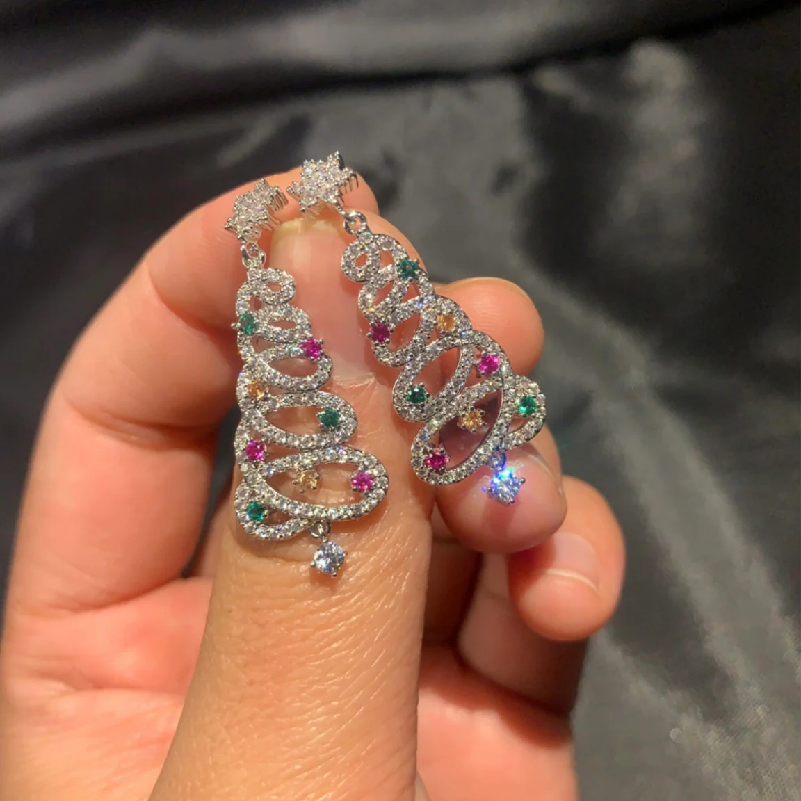Hot Sale🎁Shiny Christmas Tree Earrings - Image 7
