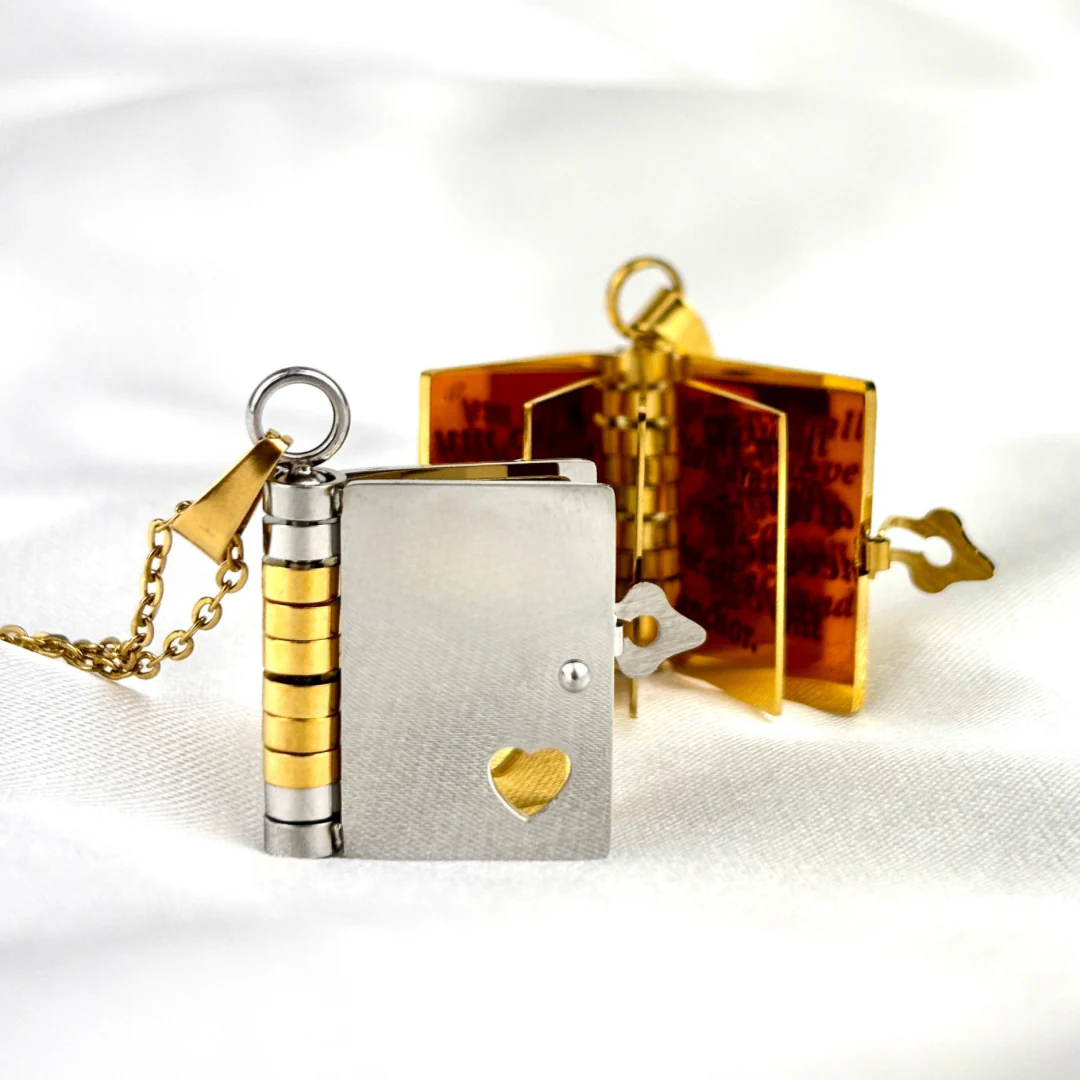 For Sisters- I Love You Sister Book Necklace - Image 4