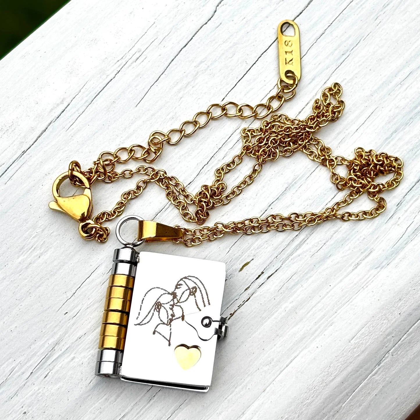 For Sisters- I Love You Sister Book Necklace - Image 6