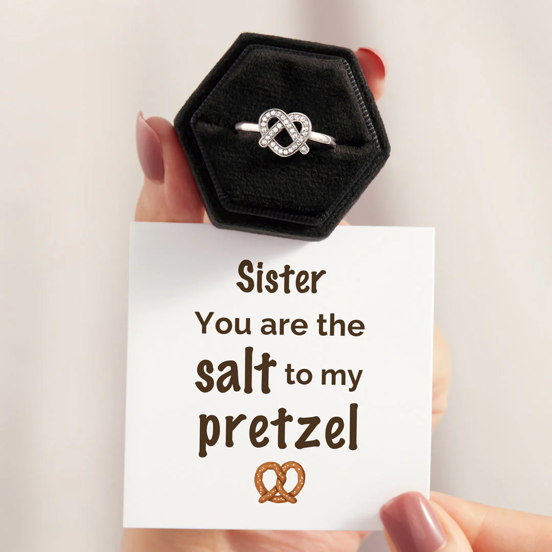 Sister Pretzel Heart Ring - Image 3