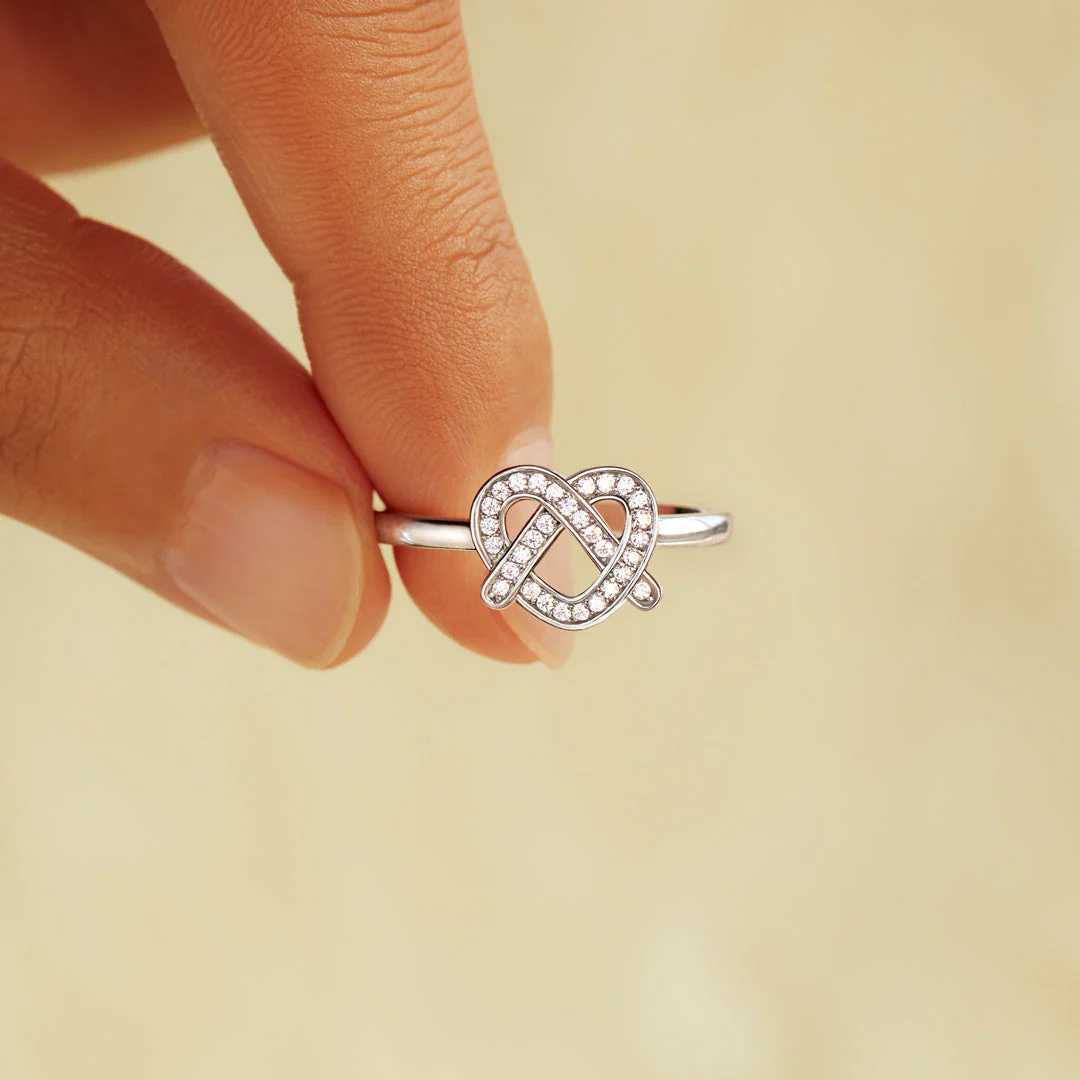 Sister Pretzel Heart Ring - Image 4