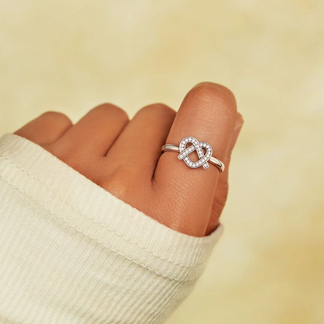 Sister Pretzel Heart Ring - Image 5