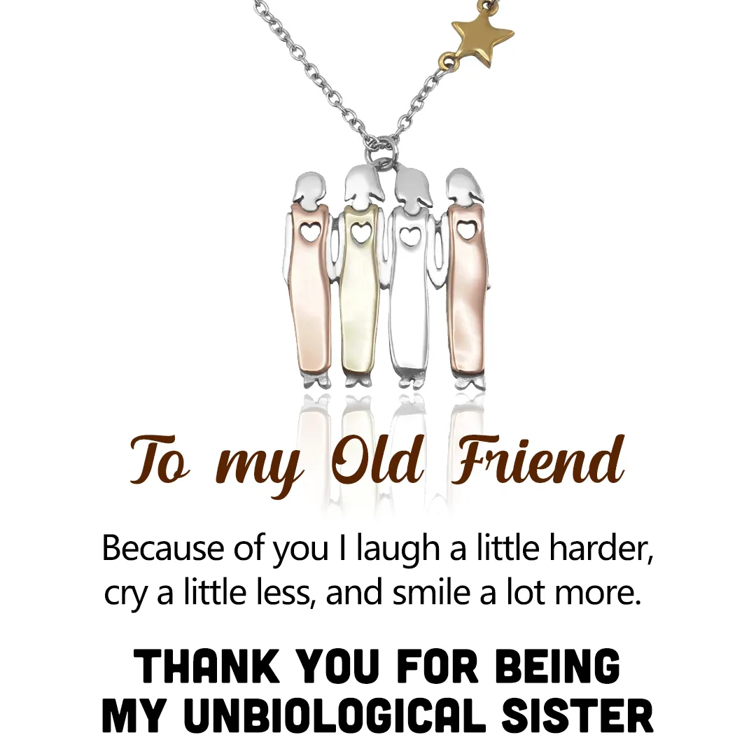 FOR UNBIOLOGICAL SISTER - THANKS FOR ALWAYS BEING BY MY SIDE NECKLACE - Image 2