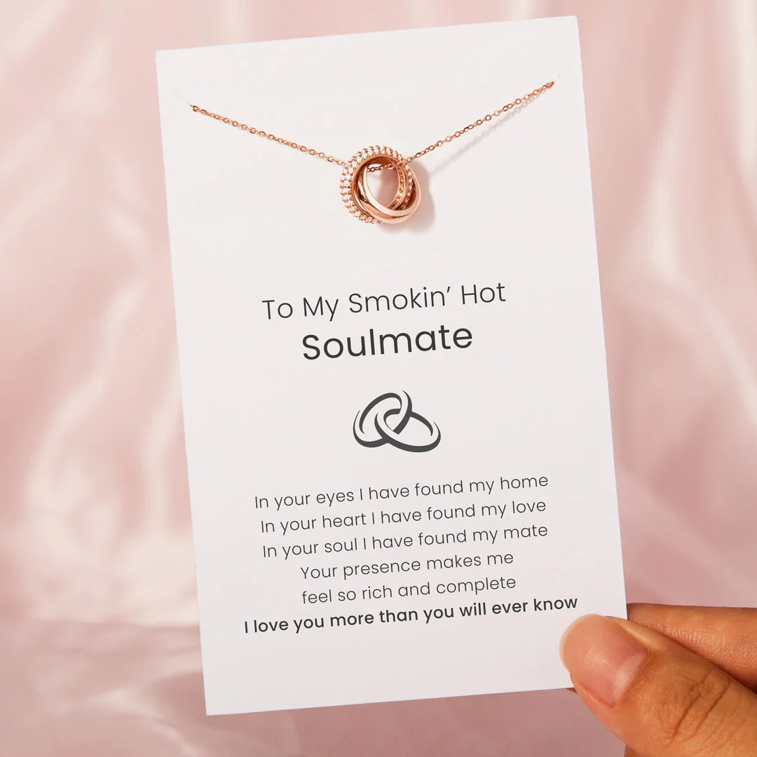 FOR LOVE - TO MY SMOKIN' HOT SOULMATE INTERLOCKING NECKLACE - Image 2