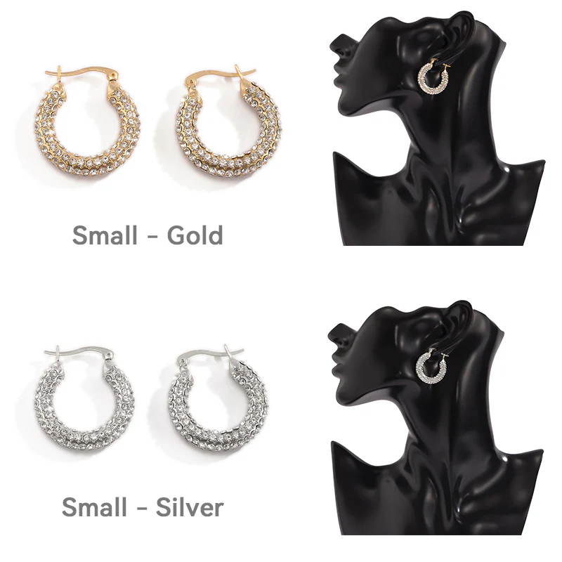 Sparkling Hoop Fashion Earrings - Image 6
