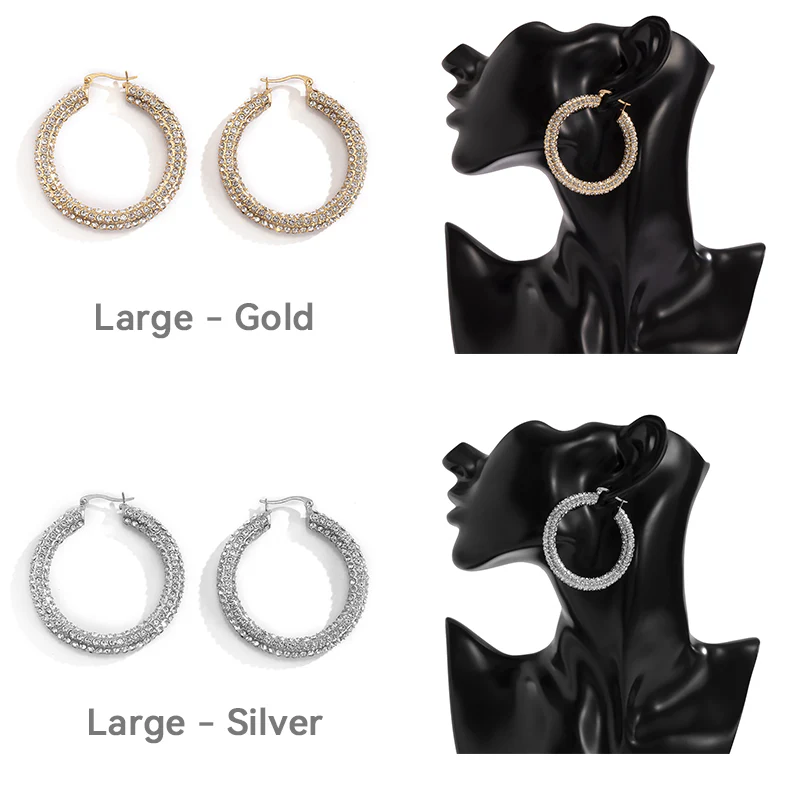 Sparkling Hoop Fashion Earrings - Image 7