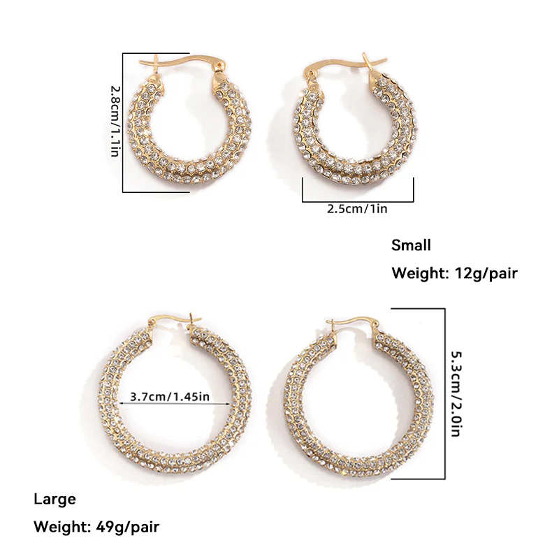 Sparkling Hoop Fashion Earrings - Image 8