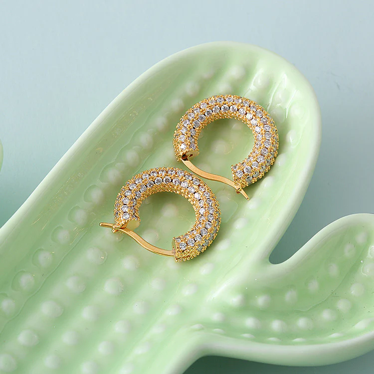 Sparkling Hoop Fashion Earrings - Image 9
