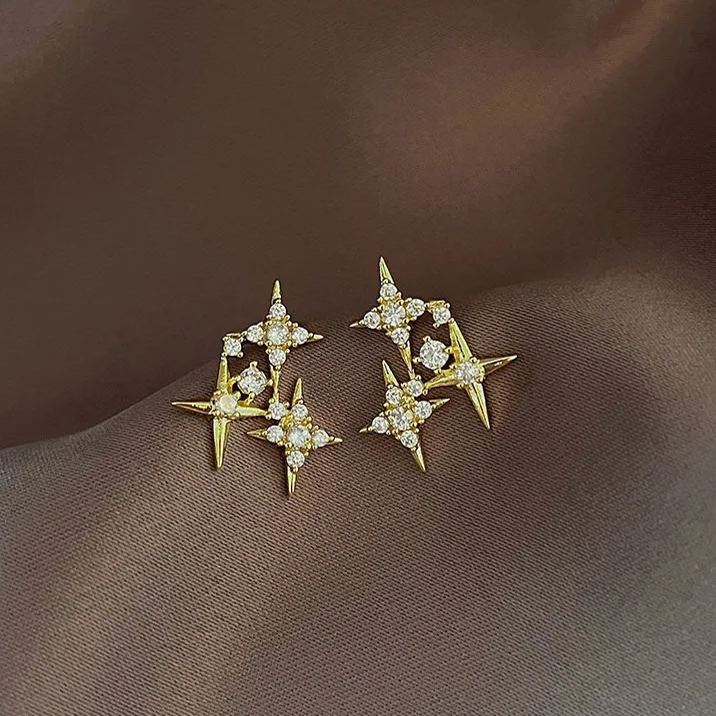 Hot Sale🎁Sparkling Star Silver Needle Stud Earrings - Image 6